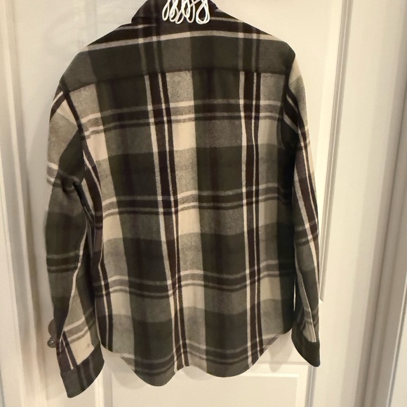 Levi's Tan and Black Plaid Shirt Jacket - Picture 2 of 4